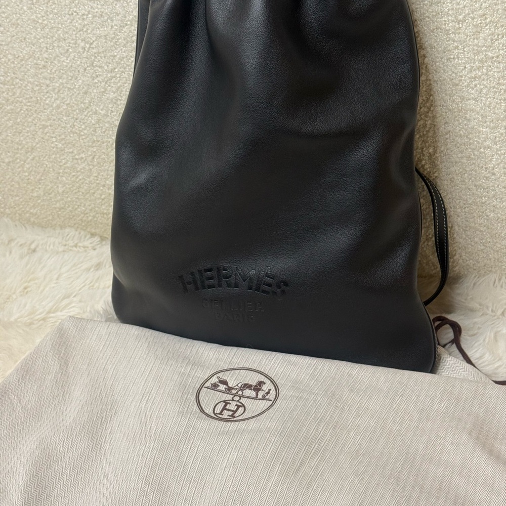 Hermes Black Leather Men's Bag